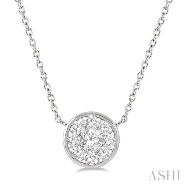 Lovebright Diamond Bezel-Set Necklace Blue Heron Jewelry Company Poulsbo, WA