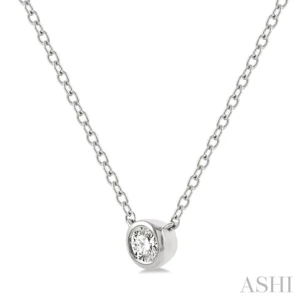 Bezel-Set Diamond Necklace Image 2 Blue Heron Jewelry Company Poulsbo, WA