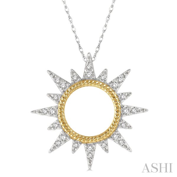 Sunburst Diamond Fashion Pendant Blue Heron Jewelry Company Poulsbo, WA