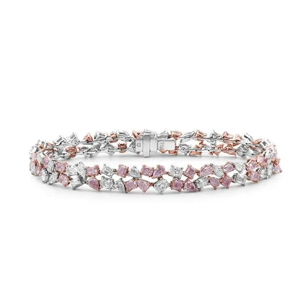 Pink and White Diamond Tennis Bracelet Blue Heron Jewelry Company Poulsbo, WA