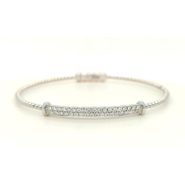 Flexible Diamond Bangle w/ Quilted Clasp 001-170-00171 | Blue Heron ...