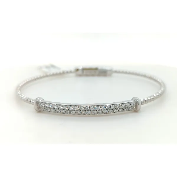 Flexible Diamond Bangle w/ Quilted Clasp Blue Heron Jewelry Company Poulsbo, WA