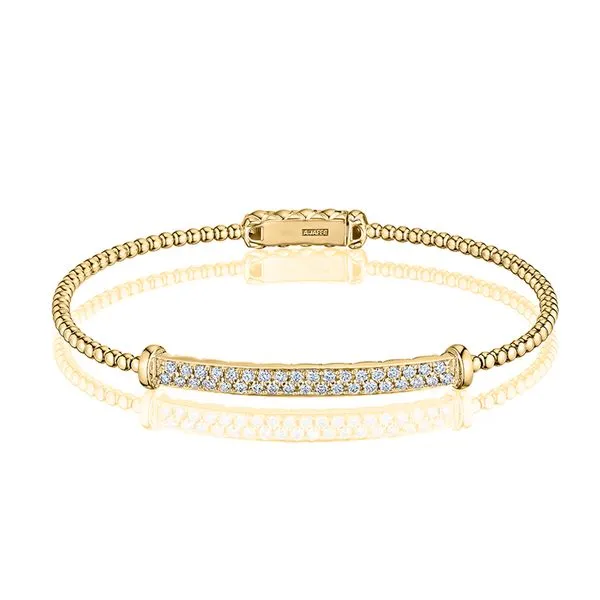 Flexible Diamond Bangle w/ Quilted Clasp Blue Heron Jewelry Company Poulsbo, WA