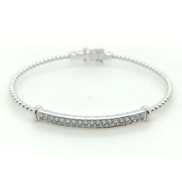 Flexible Diamond Bangle w/ Quilted Clasp Blue Heron Jewelry Company Poulsbo, WA