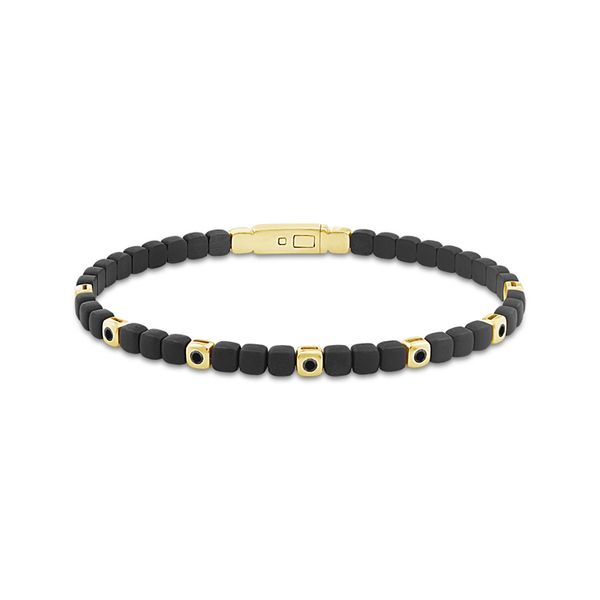 Black Titanium Diamond & Gold Flexible Bracelet Blue Heron Jewelry Company Poulsbo, WA