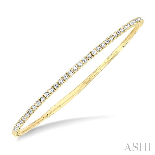 14kyg Flexible Half-Eternity Diamond Bangle Bracelet Blue Heron Jewelry Company Poulsbo, WA