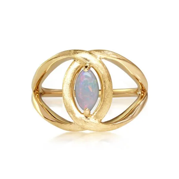 Interlocking Opal Ring Blue Heron Jewelry Company Poulsbo, WA