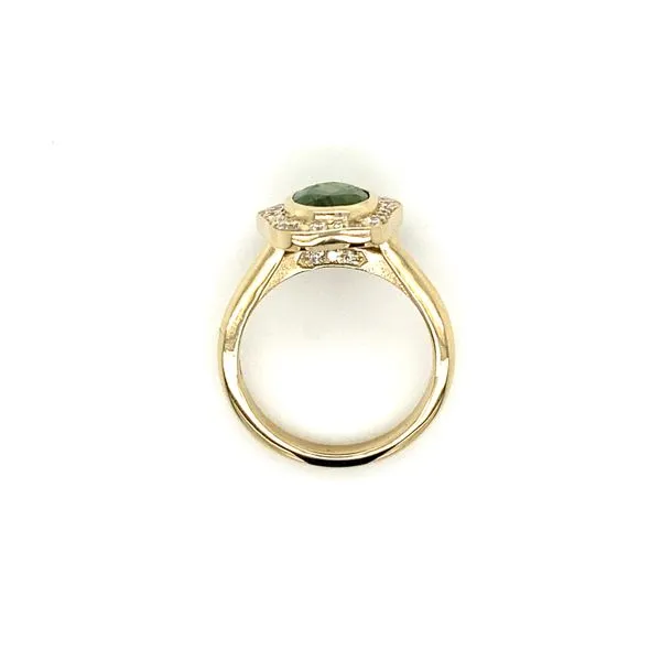 Tidal Currents Green Sapphire Ring Image 2 Blue Heron Jewelry Company Poulsbo, WA
