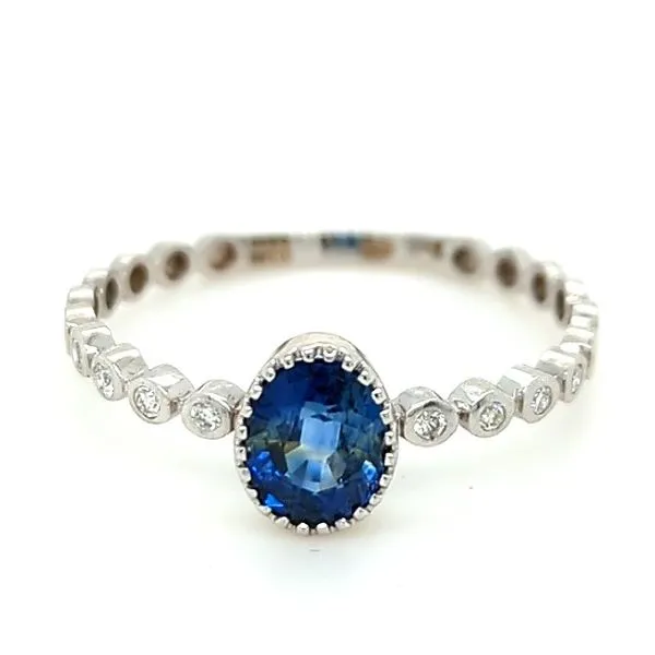 Blue Sapphire & Diamond Ring Blue Heron Jewelry Company Poulsbo, WA