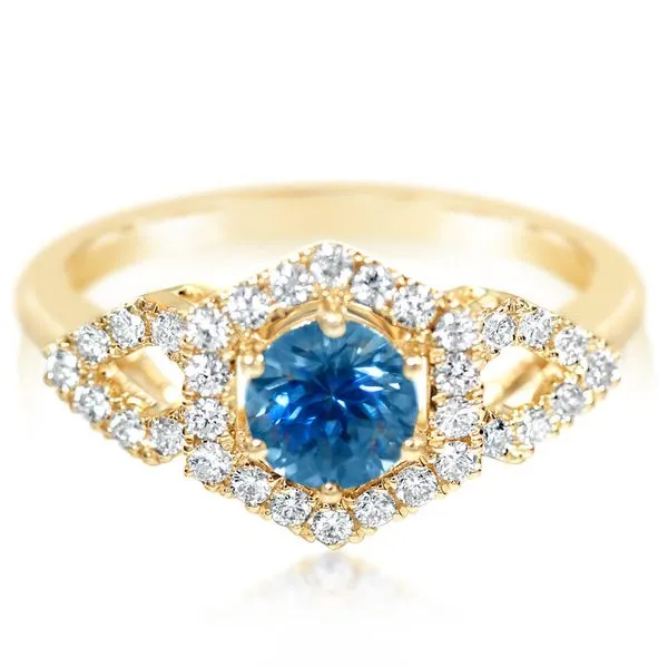 Montana Sapphire & Diamond 14k Gold Ring Blue Heron Jewelry Company Poulsbo, WA