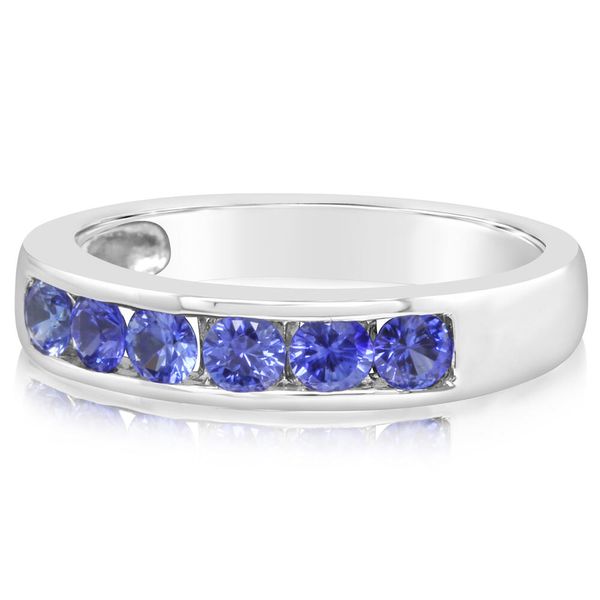 Round Sapphire Channel-Set Stack Ring Blue Heron Jewelry Company Poulsbo, WA