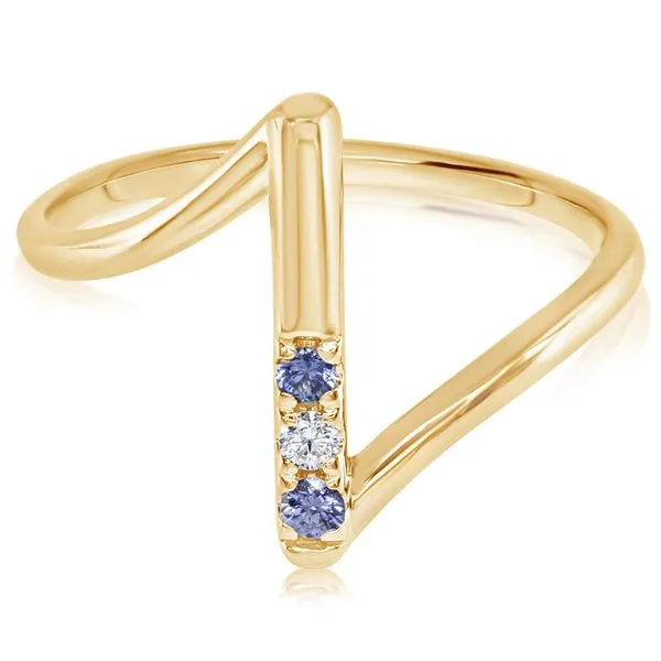 Montana Sapphire & Diamond 'Pulse' Ring Blue Heron Jewelry Company Poulsbo, WA