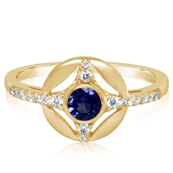 Sapphire & Diamond Compass Ring Blue Heron Jewelry Company Poulsbo, WA