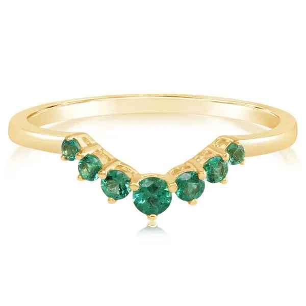 Curved Emerald Stack Ring Blue Heron Jewelry Company Poulsbo, WA