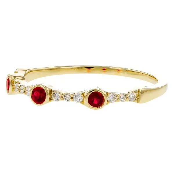 Round Ruby & Diamond Stacking Ring Blue Heron Jewelry Company Poulsbo, WA