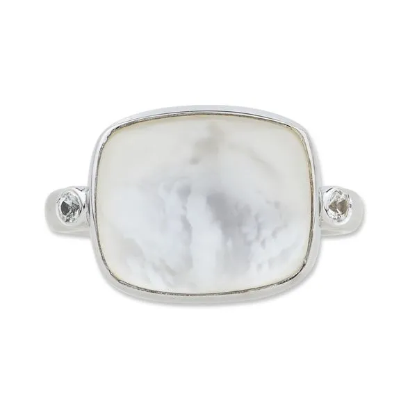 White Crystal Moondance Ring Image 2 Blue Heron Jewelry Company Poulsbo, WA