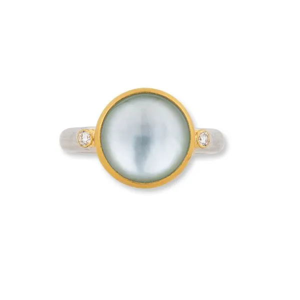 Blue Topaz Kami Ring Image 2 Blue Heron Jewelry Company Poulsbo, WA