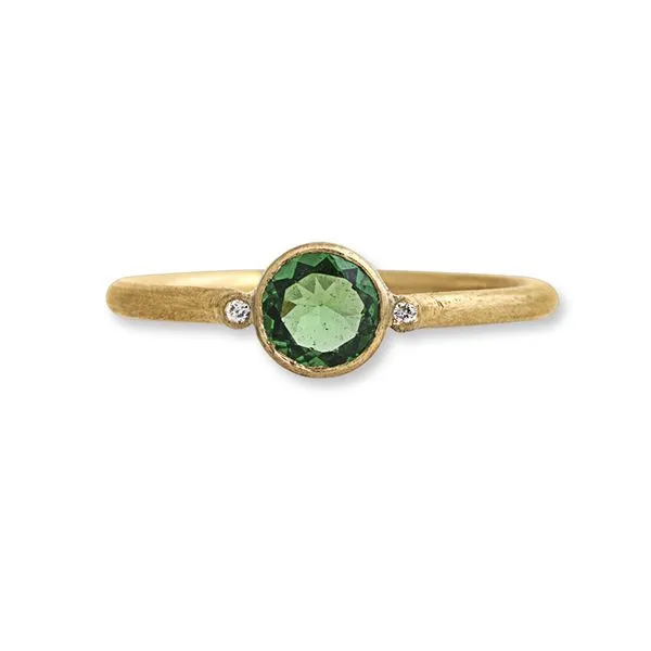 Tsavorite Garnet Stacking Ring Image 2 Blue Heron Jewelry Company Poulsbo, WA