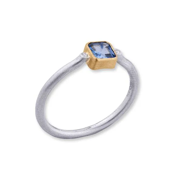 Blue Sapphire Stacking Ring Blue Heron Jewelry Company Poulsbo, WA