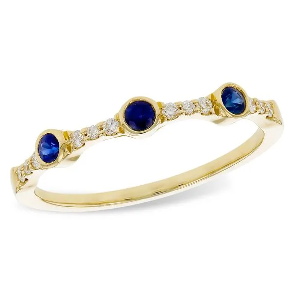 Round Sapphire & Diamond Stacking Ring Blue Heron Jewelry Company Poulsbo, WA
