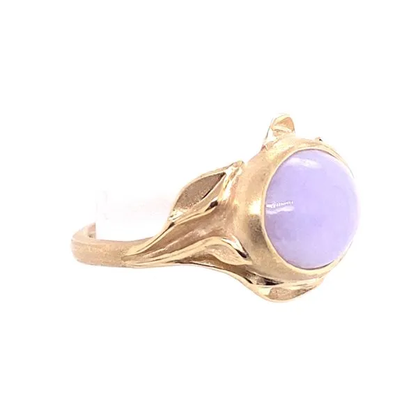 Lavender Jade Gold Leaf Ring Image 3 Blue Heron Jewelry Company Poulsbo, WA