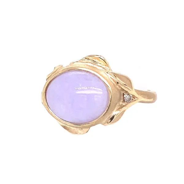 Lavender Jade Gold Leaf Ring Blue Heron Jewelry Company Poulsbo, WA