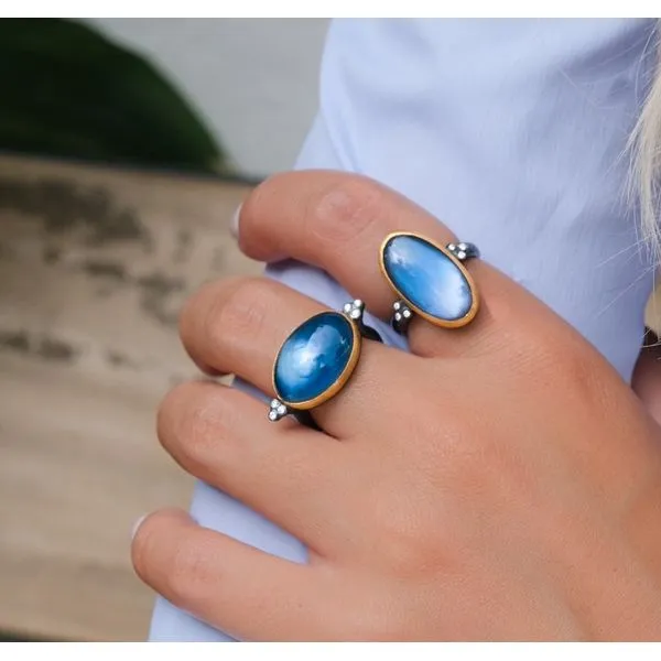 London Blue Topaz Mare Nostrum Ring Image 2 Blue Heron Jewelry Company Poulsbo, WA