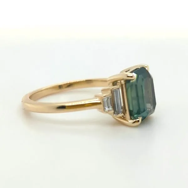 Portrait Sapphire & Baguette Diamond Ring Blue Heron Jewelry Company Poulsbo, WA