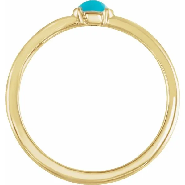 14k Gold Marquise-Shape Turquoise Stack Ring Image 2 Blue Heron Jewelry Company Poulsbo, WA