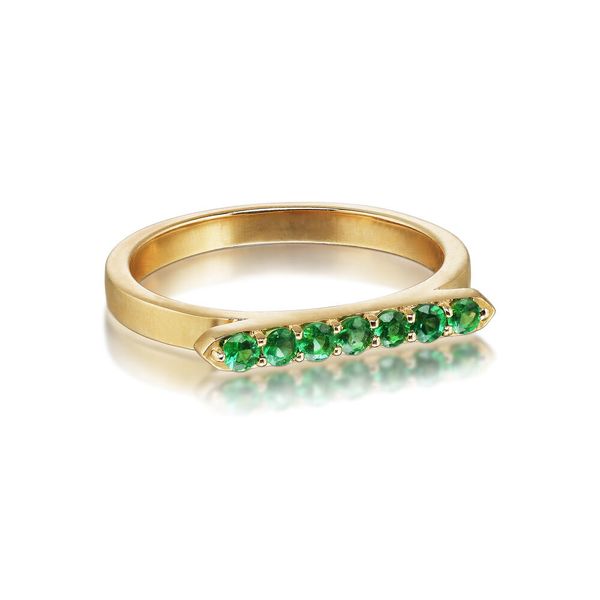 14k Yellow Gold Emerald Stacking Ring Blue Heron Jewelry Company Poulsbo, WA