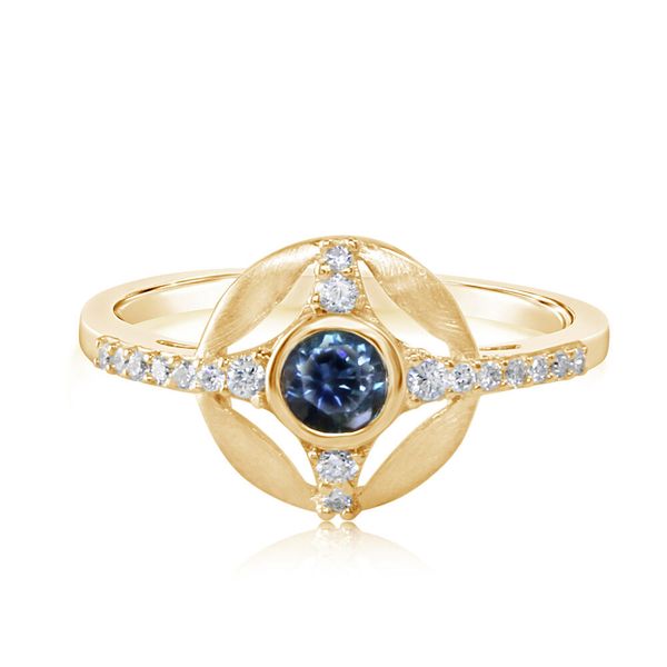Montana Sapphire & Diamond Compass Ring Blue Heron Jewelry Company Poulsbo, WA