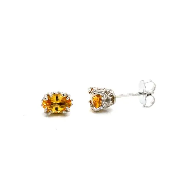 Yellow Sapphire Stud Earrings Blue Heron Jewelry Company Poulsbo, WA