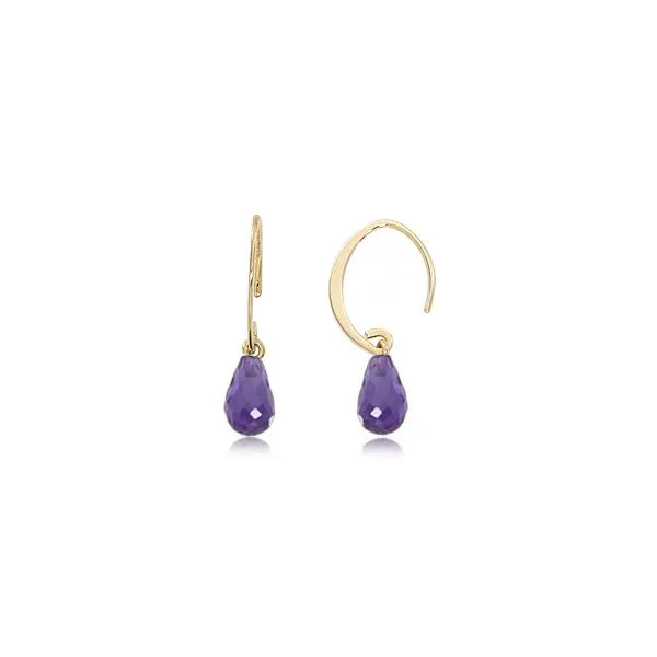 Simple Sweep Mini Amethyst Earrings Blue Heron Jewelry Company Poulsbo, WA