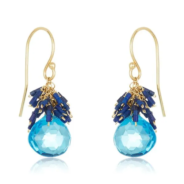 Blue Topaz & Lapis Earrings Blue Heron Jewelry Company Poulsbo, WA