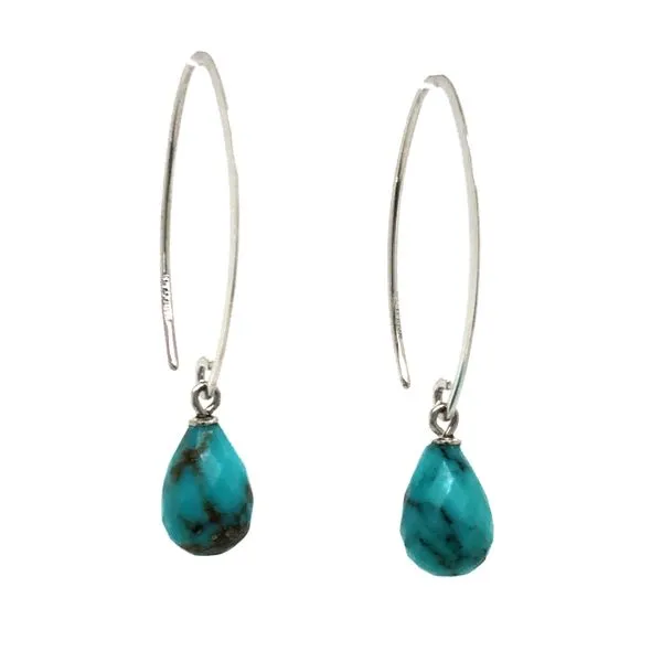 Simple Sweep Turquoise Earrings Blue Heron Jewelry Company Poulsbo, WA