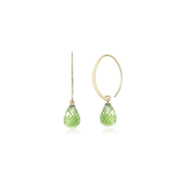 Simple Sweep Peridot Earrings Blue Heron Jewelry Company Poulsbo, WA