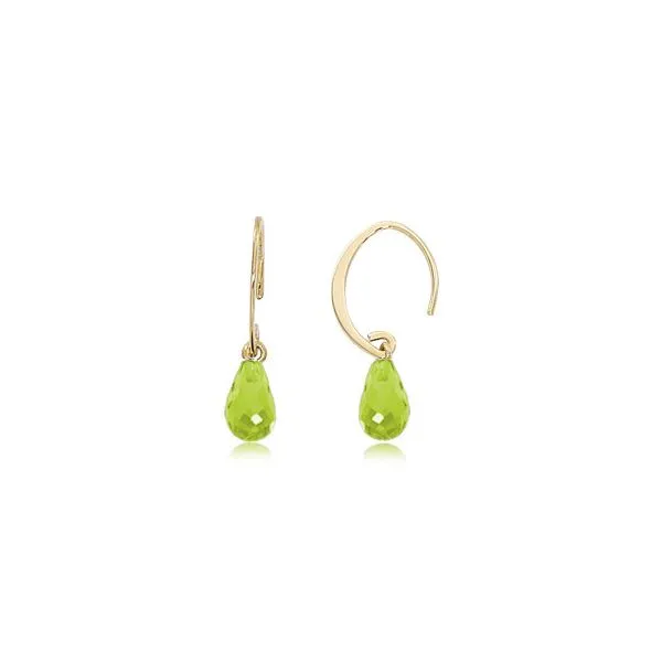 Simple Sweep Mini Peridot Earrings Blue Heron Jewelry Company Poulsbo, WA
