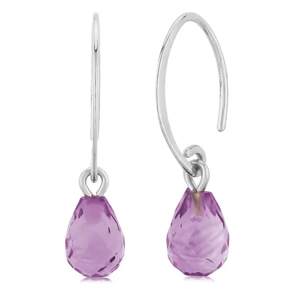 Simple Sweep Amethyst Earrings Blue Heron Jewelry Company Poulsbo, WA