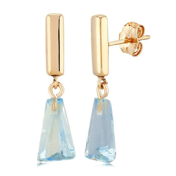 Blue Topaz Dangle Earrings Blue Heron Jewelry Company Poulsbo, WA
