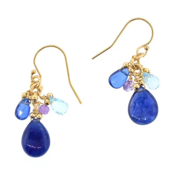 Cool Tone Cluster Drop Earrings Blue Heron Jewelry Company Poulsbo, WA