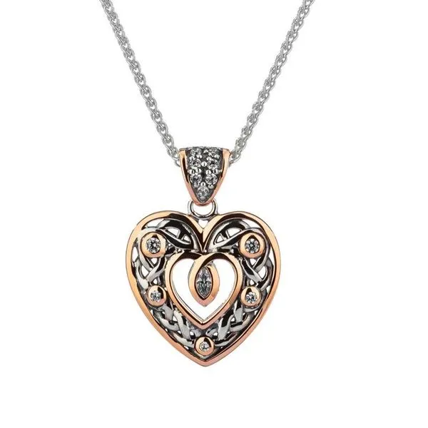 Celtic Open Heart Necklace Blue Heron Jewelry Company Poulsbo, WA