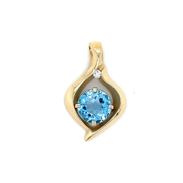 Swiss Blue Topaz Debi Pendant Blue Heron Jewelry Company Poulsbo, WA