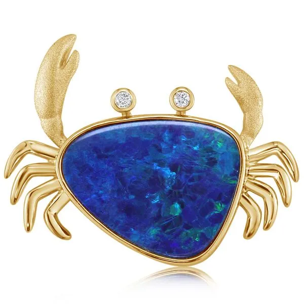 Australian Opal Doublet Crab Pendant Blue Heron Jewelry Company Poulsbo, WA