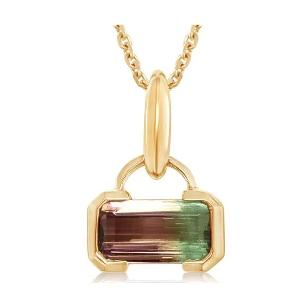 Watermelon Tourmaline East-West Pendant Blue Heron Jewelry Company Poulsbo, WA