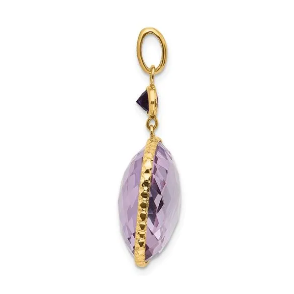 Rose de France Amethyst Pendant Image 2 Blue Heron Jewelry Company Poulsbo, WA