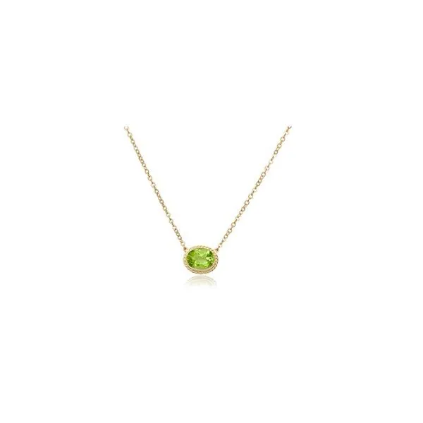 Oval Peridot Necklace Blue Heron Jewelry Company Poulsbo, WA