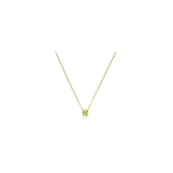 Peridot Solitaire Necklace Blue Heron Jewelry Company Poulsbo, WA