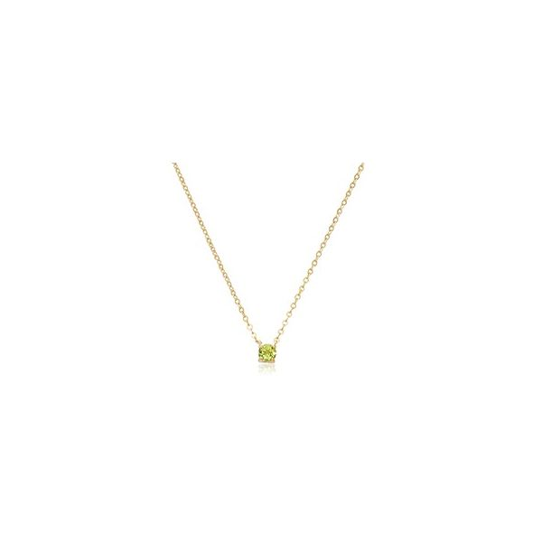 Peridot Solitaire Necklace Blue Heron Jewelry Company Poulsbo, WA