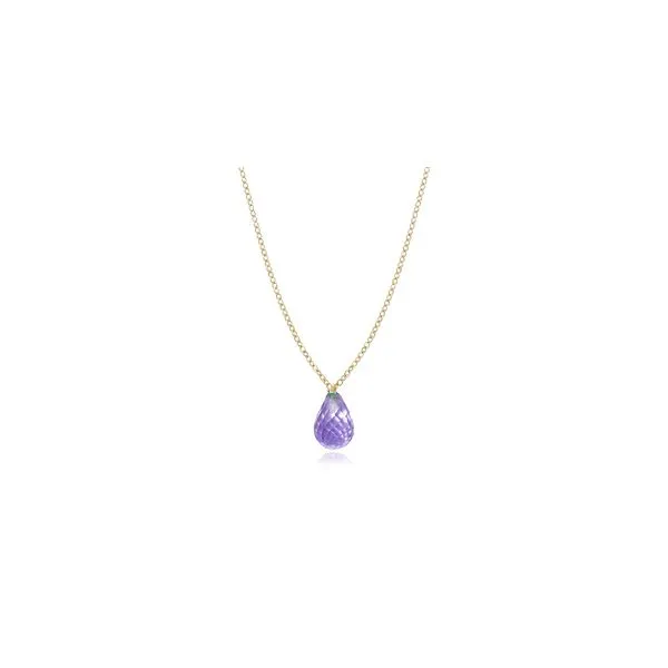Teardrop Amethyst Briolette Necklace Blue Heron Jewelry Company Poulsbo, WA