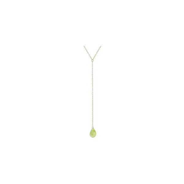 Peridot Briolette Y-Drop Necklace Blue Heron Jewelry Company Poulsbo, WA